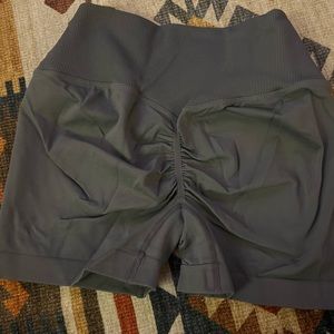 Grey Scrunch Butt/Cross Fromt Athletic shorts